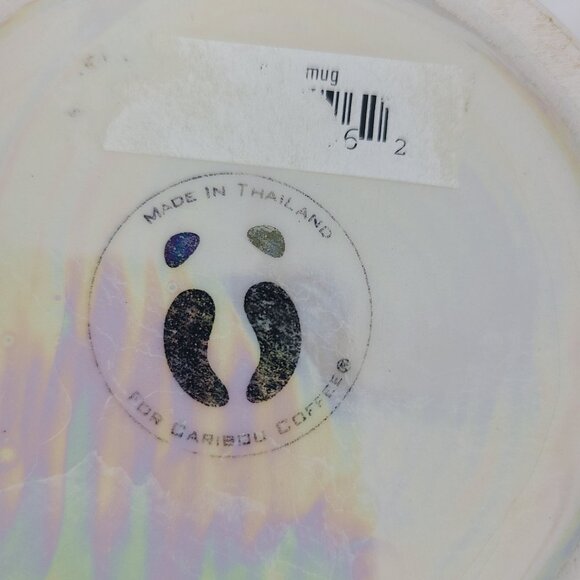 Caribou Coffee Green Iridescent Candy Can Mug NEW 14oz Christmas Holiday - Picture 8 of 9